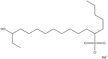 16-Hydroxyoctadecane-6-sulfonic acid sodium salt Struktur