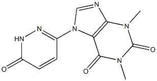 7-[(1,6-Dihydro-6-oxopyridazin)-3-yl]-1,3-dimethyl-7H-purine-2,6(1H,3H)-dione Struktur