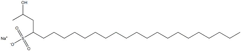 2-Hydroxytetracosane-4-sulfonic acid sodium salt Struktur