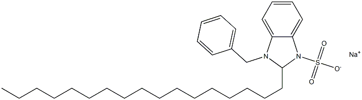 1-Benzyl-2,3-dihydro-2-heptadecyl-1H-benzimidazole-3-sulfonic acid sodium salt Struktur