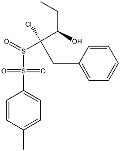 (1S,2R)-1-Chloro-1-benzyl-1-(tosylsulfinyl)butan-2-ol Struktur