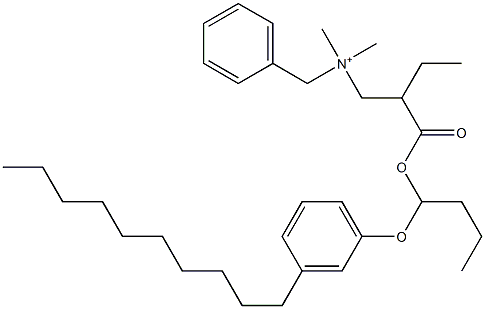 N,N-Dimethyl-N-benzyl-N-[2-[[1-(3-decylphenyloxy)butyl]oxycarbonyl]butyl]aminium Struktur