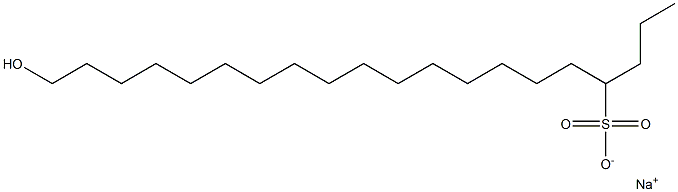 20-Hydroxyicosane-4-sulfonic acid sodium salt Struktur