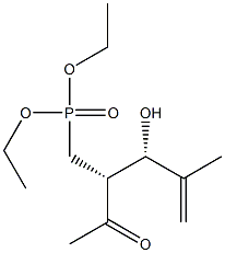 [(2R,3S)-2-Acetyl-3-hydroxy-4-methyl-4-pentenyl]phosphonic acid diethyl ester Struktur