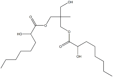 Bis(2-hydroxyoctanoic acid)2-(hydroxymethyl)-2-methyl-1,3-propanediyl ester Struktur