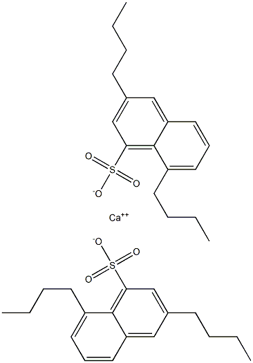 Bis(3,8-dibutyl-1-naphthalenesulfonic acid)calcium salt Struktur