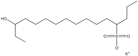 14-Hydroxyhexadecane-4-sulfonic acid potassium salt Struktur