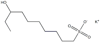 8-Hydroxydecane-1-sulfonic acid potassium salt Struktur