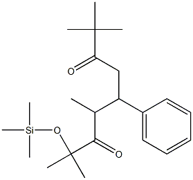 2,2,6,8-Tetramethyl-8-trimethylsilyloxy-5-phenyl-3,7-nonanedione Struktur