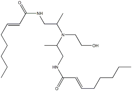 N,N'-[2-Hydroxyethyliminobis(2-methyl-2,1-ethanediyl)]bis(2-octenamide) Struktur