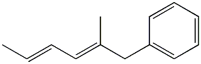 (2E,4E)-2-Methyl-1-phenyl-2,4-hexadiene Struktur