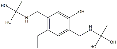 2,5-Bis[[(1,1-dihydroxyethyl)amino]methyl]-4-ethylphenol Struktur