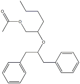 Acetic acid 2-(1-benzyl-2-phenylethoxy)hexyl ester Struktur