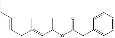 Phenylacetic acid 1,3-dimethyl-2,5-octadienyl ester Struktur