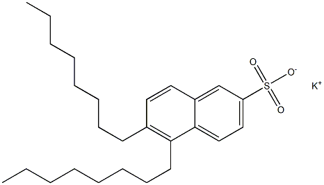 5,6-Dioctyl-2-naphthalenesulfonic acid potassium salt Struktur