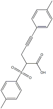 5-(4-Methylphenyl)-2-[(4-methylphenyl)sulfonyl]-4-pentynoic acid Struktur