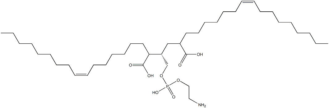 Bis[(Z)-9-octadecenoic acid](1S)-1-[[[(2-aminoethoxy)hydroxyphosphinyl]oxy]methyl]-1,2-ethanediyl ester Struktur