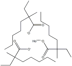 Tris(2-ethyl-2-methylheptanoic acid)holmium salt Struktur