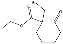 1-(Bromomethyl)-2-oxocyclohexane-1-carboxylic acid ethyl ester Struktur