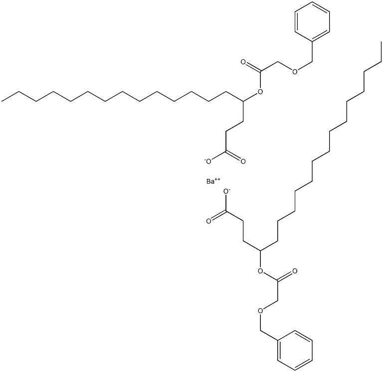 Bis[4-(benzyloxyacetoxy)stearic acid]barium salt Struktur