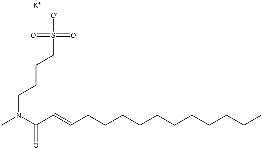 4-[N-(2-Tetradecenoyl)-N-methylamino]-1-butanesulfonic acid potassium salt Struktur