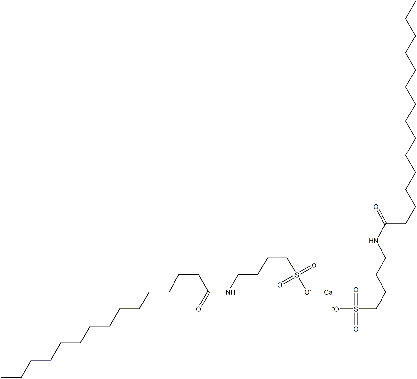 Bis(4-pentadecanoylamino-1-butanesulfonic acid)calcium salt Struktur