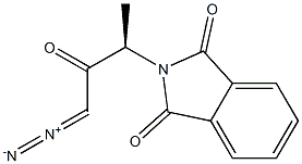 (+)-N-[(R)-3-Diazo-1-methyl-2-oxopropyl]phthalimide Struktur