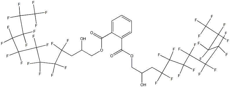 Phthalic acid di[3-(nonadecafluorononyl)-2-hydroxypropyl] ester Struktur