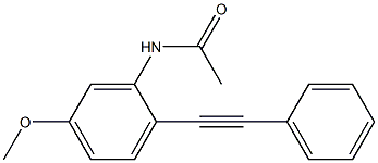 N-[2-(Phenylethynyl)-5-methoxyphenyl]acetamide Struktur