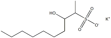 3-Hydroxydecane-2-sulfonic acid potassium salt Struktur