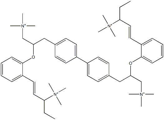 3,3'-[[1,1'-Biphenyl]-4,4'-diylbis(2,1-ethenediyl-2,1-phenyleneoxy)]bis[N,N,N-trimethyl-1-propanaminium] Struktur