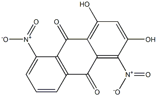 1,3-Dihydroxy-4,8-dinitroanthraquinone Struktur