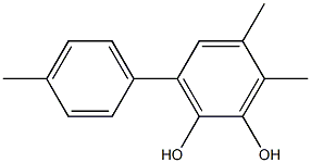 5,6-Dimethyl-3-(4-methylphenyl)benzene-1,2-diol Struktur