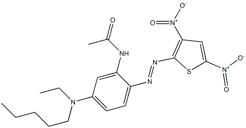 2'-(3,5-Dinitro-2-thienylazo)-5'-(ethylpentylamino)acetanilide Struktur