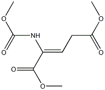 2-[[(Methyloxy)carbonyl]amino]-2-pentenedioic acid dimethyl ester Struktur