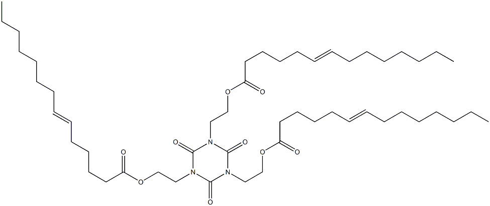 1,3,5-Tris[2-(6-tetradecenoyloxy)ethyl]hexahydro-1,3,5-triazine-2,4,6-trione Struktur