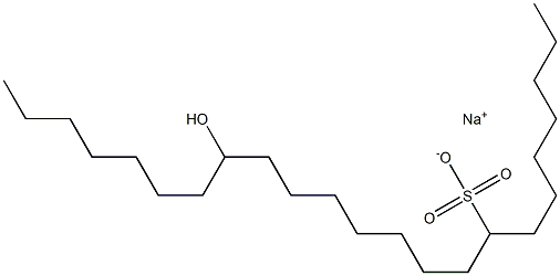 16-Hydroxytricosane-8-sulfonic acid sodium salt Struktur