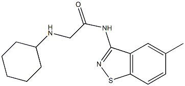 N-(5-Methyl-1,2-benzisothiazol-3-yl)-2-cyclohexylaminoacetamide Struktur