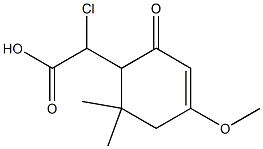 6,6-Dimethyl-4-methoxy-2-oxo-3-cyclohexenyl=chloroacetate Struktur