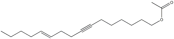 Acetic acid 11-hexadecen-7-ynyl ester Struktur