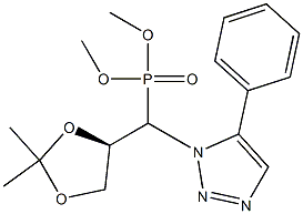 [(R)-(2,2-Dimethyl-1,3-dioxolan-4-yl)(5-phenyl-1H-1,2,3-triazol-1-yl)methyl]phosphonic acid dimethyl ester Struktur