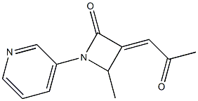 (E)-3-(2-Oxopropylidene)-4-methyl-1-(3-pyridinyl)azetidin-2-one Struktur