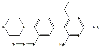 2,4-Diamino-6-ethyl-5-(3-azido-4-piperazinophenyl)pyrimidine Struktur