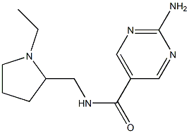 2-Amino-N-[(1-ethyl-2-pyrrolidinyl)methyl]-5-pyrimidinecarboxamide Struktur