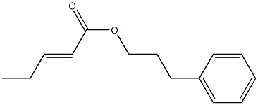 2-Pentenoic acid 3-phenylpropyl ester Struktur