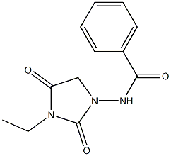 N-(3-Ethyl-2,4-dioxoimidazolidin-1-yl)benzamide Struktur