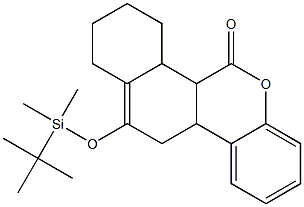 6a,7,10,10a-Tetrahydro-9-[[dimethyl(tert-butyl)silyl]oxy]-7,8-butano-6H-dibenzo[b,d]pyran-6-one Struktur