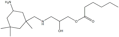 3-[[N-(3-Hexanoyloxy-2-hydroxypropyl)amino]methyl]-3,5,5-trimethylcyclohexylamine Struktur