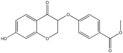 4-[(3,4-Dihydro-7-hydroxy-4-oxo-2H-1-benzopyran)-3-yloxy]benzoic acid methyl ester Struktur