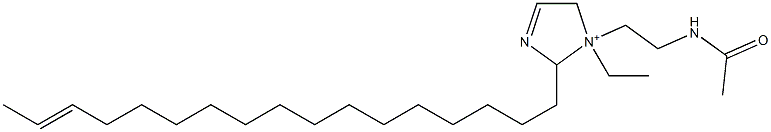 1-[2-(Acetylamino)ethyl]-1-ethyl-2-(15-heptadecenyl)-3-imidazoline-1-ium Struktur